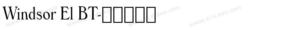 Windsor El BT字体转换
